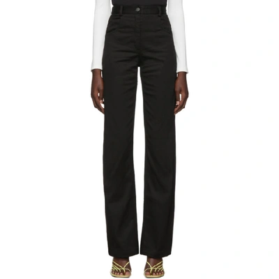 Shop Christopher Esber Black Tailored Panel Jeans In Jet Black