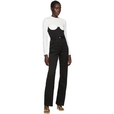 Shop Christopher Esber Black Tailored Panel Jeans In Jet Black