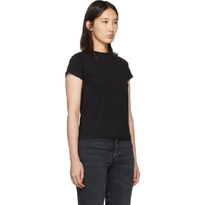 Shop Balenciaga Black Logo Tab Fitted T-shirt In 1000 Black