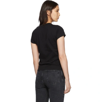 Shop Balenciaga Black Logo Tab Fitted T-shirt In 1000 Black
