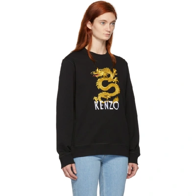 Shop Kenzo Black Dragon Men's Fit Sweatshirt