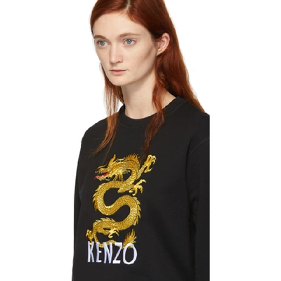 Shop Kenzo Black Dragon Men's Fit Sweatshirt