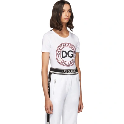 Shop Dolce & Gabbana Dolce And Gabbana White Dg Logo T-shirt In W0800 White