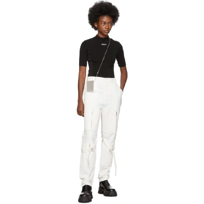 Shop Ambush White Zipper Bondage Pants