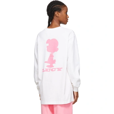 Shop Marc Jacobs White Peanuts Edition Lucy Long Sleeve T-shirt In 100 White