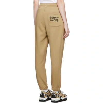 Shop Burberry Beige Raine Lounge Pants In Archive Bei