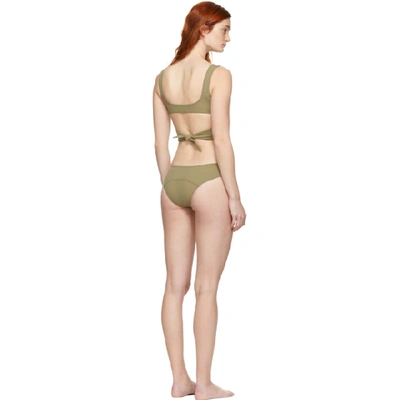 Shop Lisa Marie Fernandez Green Marie-louise Bikini In Olive