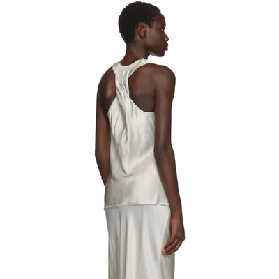 Shop Helmut Lang Taupe Back Twist Camisole In Cement