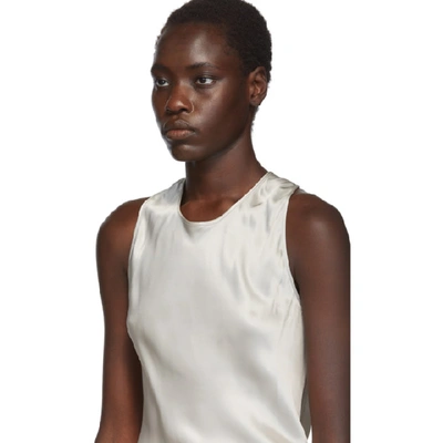 Shop Helmut Lang Taupe Back Twist Camisole In Cement