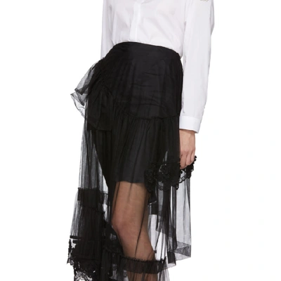 Shop Moncler Genius 4 Moncler Simone Rocha Black Tulle Skirt In 999 Black