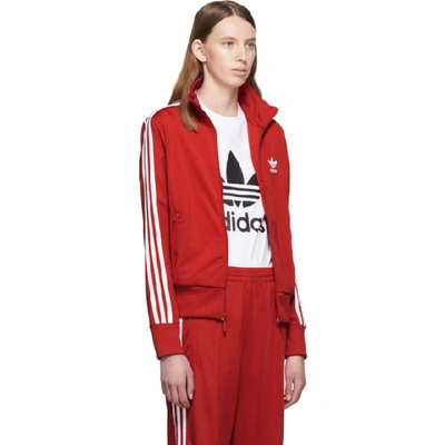 Shop Adidas Originals Red Firebird Track Jacket