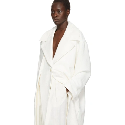 Shop Jacquemus White Le Manteau Quito Coat