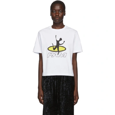 Shop Perks And Mini White Disc Man T-shirt In Opwh Optic