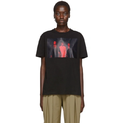 Shop Raf Simons Black Twin Peaks T-shirt In 00099 Black