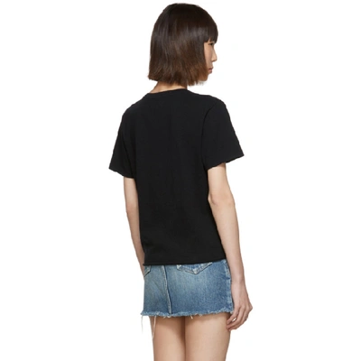 Shop Saint Laurent Black  Star T-shirt In 1068 Noir