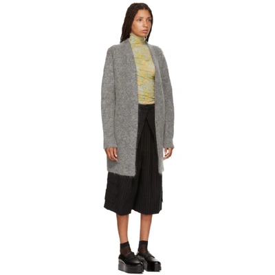 Shop Acne Studios Grey Raya Mohair Cardigan In Grey Melang