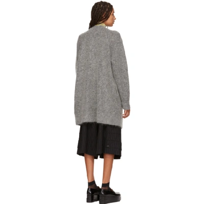 Acne Studios Raya Wool And Mohair-blend Cardigan In Grey Melang | ModeSens