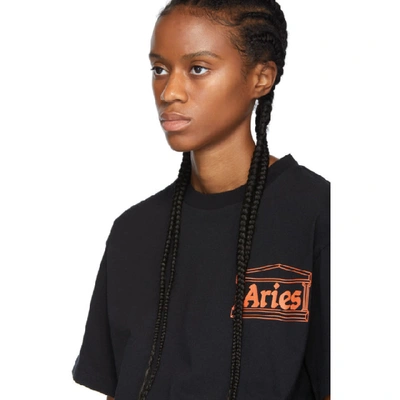 Shop Aries Black Classic Temple T-shirt