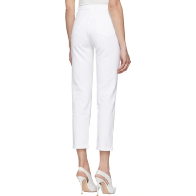 Shop A_plan_application A-plan-application White Straight Cropped Jeans