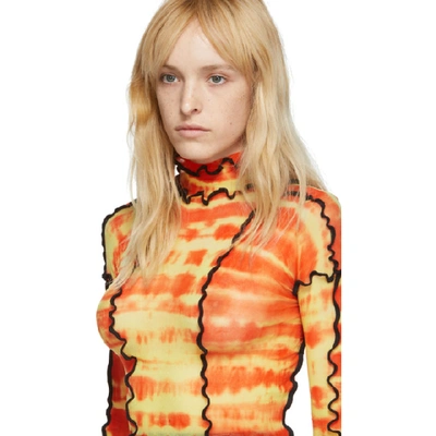 Shop Asai Ssense Exclusive Red And Yellow Hot Wok Turtleneck In Pa / Hotwork Flame