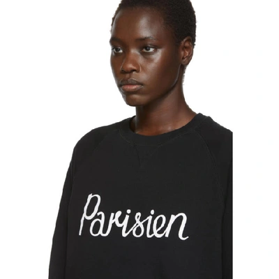 Shop Maison Kitsuné Maison Kitsune Black Parisien Sweatshirt