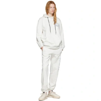 Shop Adidas Originals By Alexander Wang Grey Graphic Lounge Pants In Light Grey