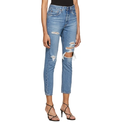 Levi's Levis Blue Skinny 501 Jeans In Nice As Pie | ModeSens