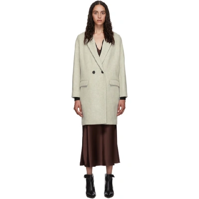 Shop Isabel Marant Grey Timeless Coat In 02ly Lgrey