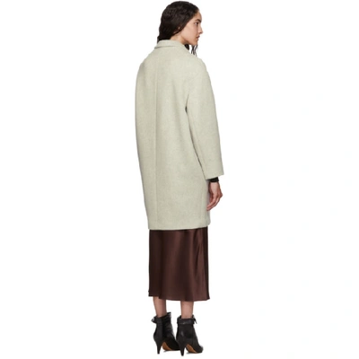 Shop Isabel Marant Grey Timeless Coat In 02ly Lgrey