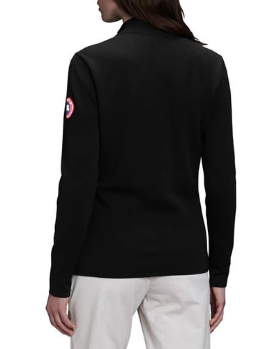 Shop Canada Goose Windbridge Full-zip Sweater In Black
