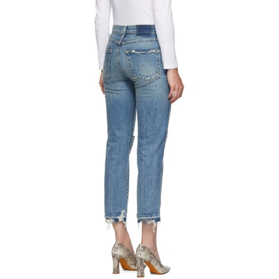 Shop Amo Blue Rigid Babe Jeans In 356 Lovedde