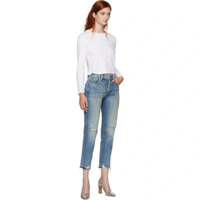 Shop Amo Blue Rigid Babe Jeans In 356 Lovedde