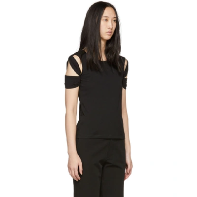 Helmut Lang Black Bondage Sleeve T-shirt | ModeSens