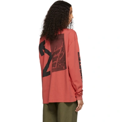 Shop Off-white Red Splitted Arrows Over Mock T-shirt In Red/black