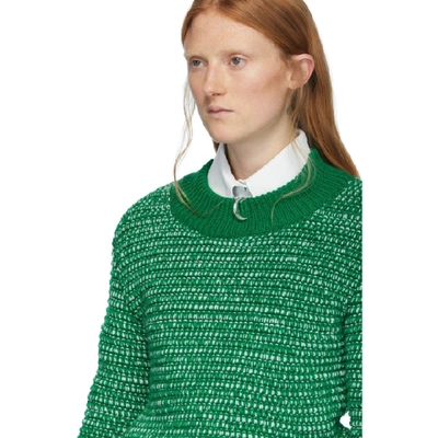 Shop Namacheko Green And White Wool Deng Sweater In 9004 Greenw