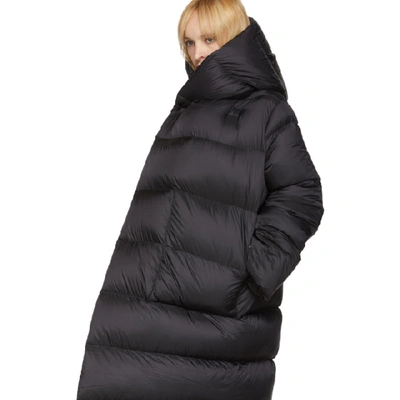 Shop Rick Owens Black Down Liner Coat In 09 Black