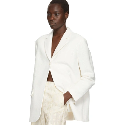 Shop Jacquemus White 'la Veste Moyo' Blazer