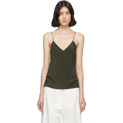 Shop The Row Khaki Prima Tank Top In Dfg Dark Fo