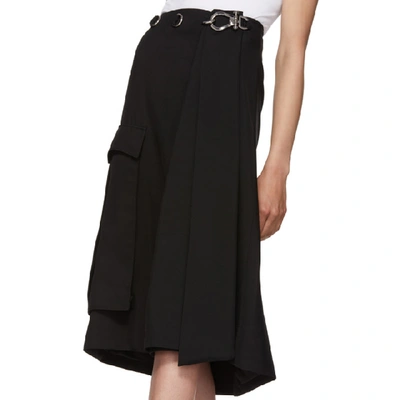 Shop Prada Black Large Pocket Skirt