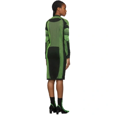 Shop Misbhv Black And Green Active Future Short Dress In Black/green