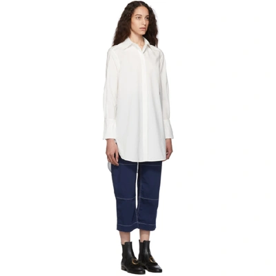 Shop Chloé Chloe White Embroidered C Shirt In 107 Iconicm