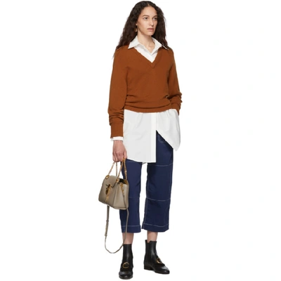 Shop Chloé Chloe White Embroidered C Shirt In 107 Iconicm