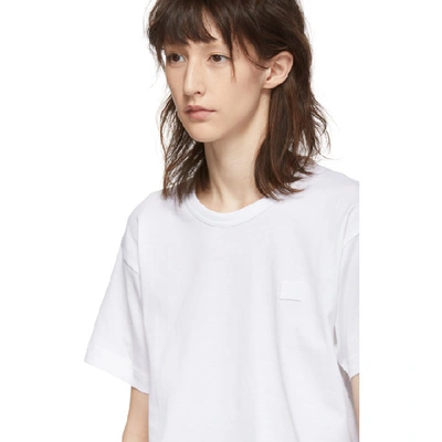 Shop Acne Studios White Nash Patch T-shirt In Optic White