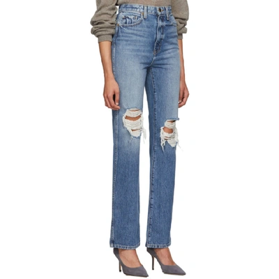 Shop Khaite Blue 'the Danielle' Jeans In Portland