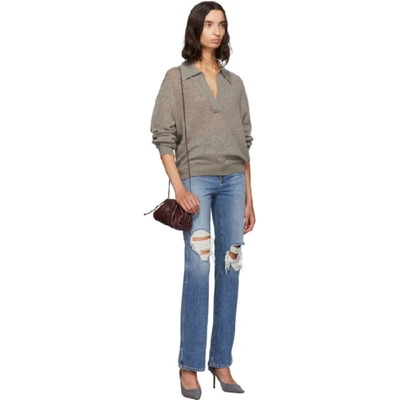 Shop Khaite Blue 'the Danielle' Jeans In Portland