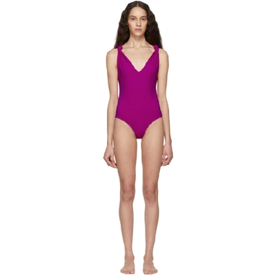 Shop Nanushka Pink Fran One-piece Swimsuit In Rosebud