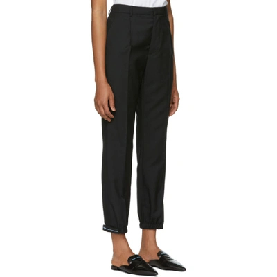 Shop Prada Black Cropped Trousers