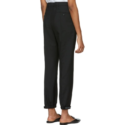 Shop Prada Black Cropped Trousers