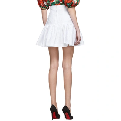 Shop Dolce & Gabbana Dolce And Gabbana White Jacquard Miniskirt In W0111 White