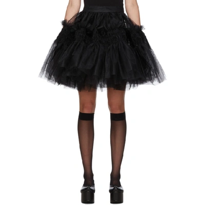 Shop Molly Goddard Black Saskia Miniskirt